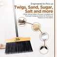 thumbnail image 4 of Fuller Brush Wooden House Broom - Heavy-Duty Wide Wood Sweeper Head with Long Bristles for Sweeping Indoor-Outdoor and 2-Pc Black Steel Handle - Available in 2 Sizes Perfect for Household & Yard Use, 4 of 8