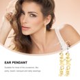 thumbnail image 2 of 4 pares de pendientes colgantes de piedra natural para mujer, aretes de cuentas y joyas de cristal., 2 of 5