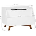 thumbnail image 4 of STAROUS White Wooden Kids Toy Chest and Storage Organizer Bench with Front Book Storage Area, 4 of 9