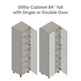 thumbnail image 5 of 30" x 84" Utility Cabinet-Four Door-with Natural Teak door, 5 of 5