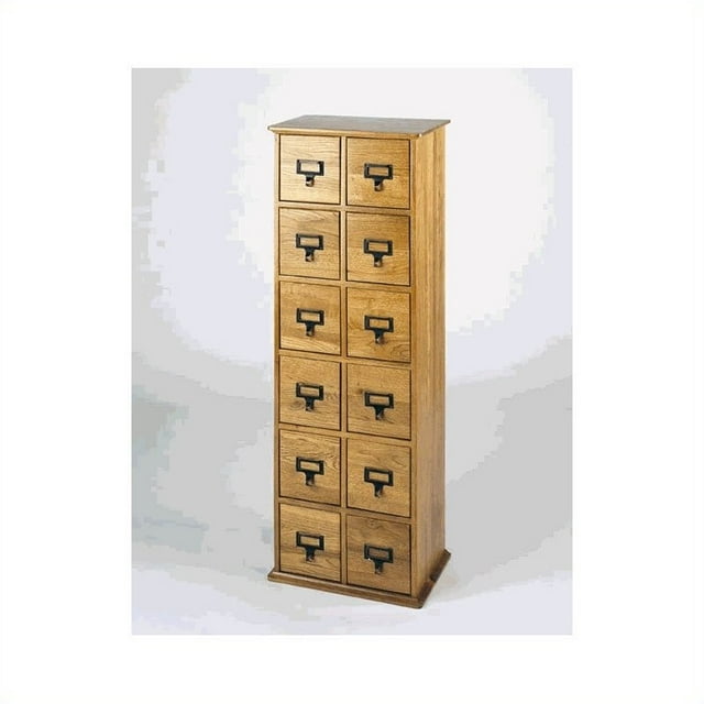 Leslie Dame 40" 12 Tiroirs 228 CD Armoire de Rangement-Chêne