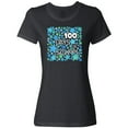 thumbnail image 3 of Inktastic 100 Days of School Stars in Blue Women's T-Shirt, 3 of 5