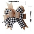 thumbnail image 2 of Christmas Burlap Plaid Bow Christmas Plaid Bow Gingham Craft Bows Tree Decorative Bows Wreath Bow Decor for Crafts Xmas Party Birthday Decor, 2 of 4