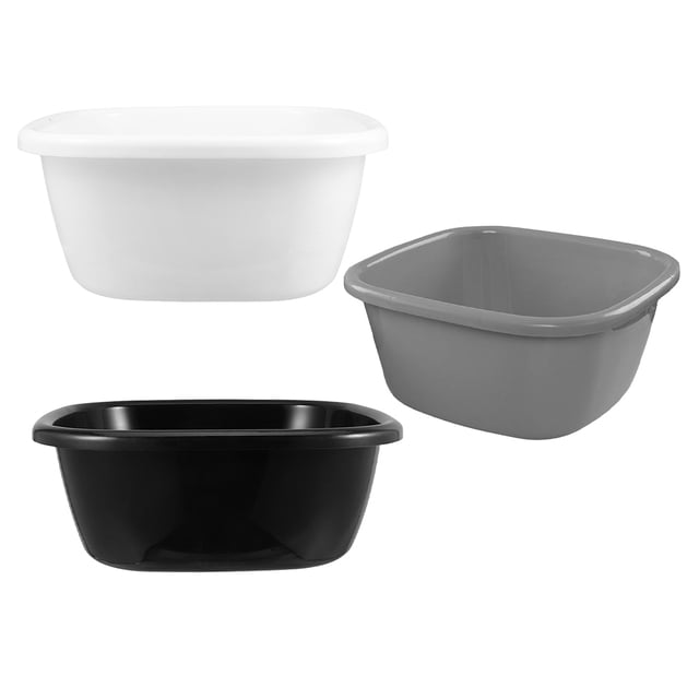 3 lavabos de plástico para lavar, para cocina, para salón de belleza, para limpieza facial, para remojo de pies, para cocina