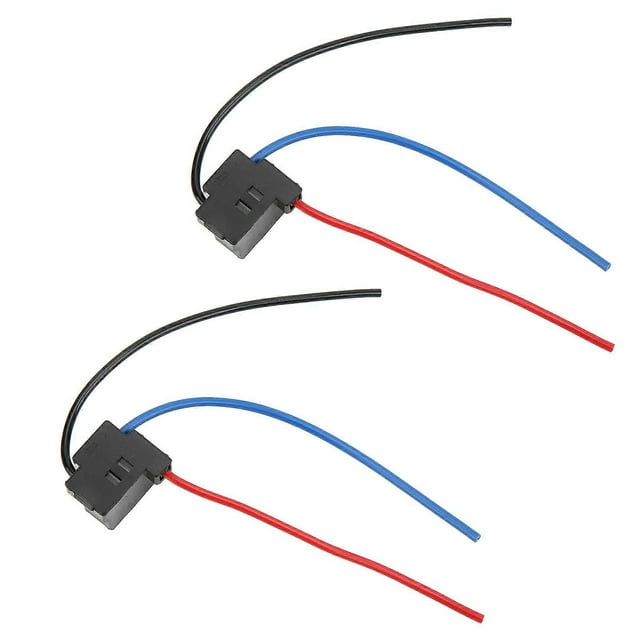 2pcs Headlight Sockets H4 4 Black Headlight Wiring Harness with Wire for Industrial Equipment Automobiles Vehicles