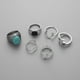 thumbnail image 3 of Fiudx Anillos Turquesas, Elegante Diseño de Asta de Llave Inglesa, Conjunto de 6 Piezas, Regalo Perfecto para Tus Seres Queridos, Accesorio Elegante para Cualquier Ocasión, Joyería de Moda para Hombr, 3 of 5