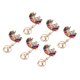 thumbnail image 4 of LLavero de diamantes de imitación de 6 uds, llavero colgante con forma de Animal a la moda para bolsos, mochilas, decoración YSKJD9, 4 of 12