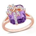 thumbnail image 2 of Everly Women's Amethyst and Topaz Rose Gold Plated Ring, 2 of 2