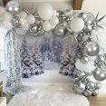 thumbnail image 3 of Kit de guirnaldas con forma de arco con forma de globo Togvu, color blanco y plateado, 113 unidades, 3 of 8