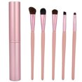 thumbnail image 3 of Brocha para colorete, 5 brochas profesionales para sombra de ojos, brocha cosmética para polvos sueltos, compacta y ligera, 3 of 8