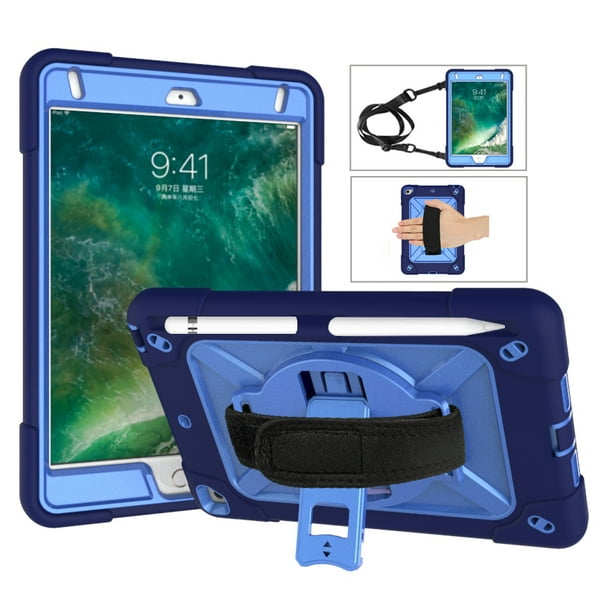 Ipad Mini 5 Case Ipad Mini 4 Case Allytech Heavy Duty Shockproof Protective Covers With 360 Rotate Stand Hand Strap Should Belt Pencil Holder Covers For Apple Ipad Mini 5th 4th Gen Navyblue Blue Walmart Com