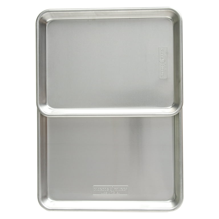Nordic Ware Naturals Aluminum Quarter Sheet & Half Sheet Baking Pan Set, Silver, Size: 17.9 inch x 12.9 inch