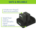thumbnail image 4 of Wasabi Power Battery (2-Pack, 1200mAh) and Triple Charger for GoPro HERO3, HERO3+, 4 of 8