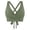 A-Army Green75, variant on Women's Bikini Top Knot Front Underwire Push Up Tie Crisscross Back Swim Crop Top Stylish Beachwear Swimwear