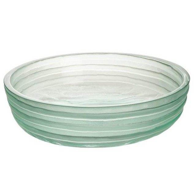 Eden Bath EB-GS52 Évier en Verre Gaufré à Fond Plat Transparent