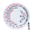 thumbnail image 4 of Cinta métrica redonda para medir el IMC, retráctil y automática, calculadora de cintura, cinta métrica portátil, herramientas de salud, color blanco, 4 of 12