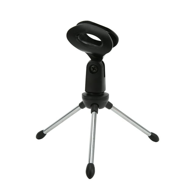 Desk Microphone Holder, Flexibility Anti Skid Pad 5/8 inch Thread Desktop Microphone Tripod Stand for Live Streaming