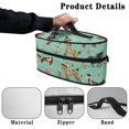 thumbnail image 5 of HELLHERO Horse and Flower Pattern Dustproof Portable Carrying Case 11.8x6.69x5.5 Inches with Smooth Zipper with Handle and Zipper, Bag Only, 5 of 6