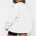 thumbnail image 5 of ‌LYMAYTER Casual Sweatshirt for Women‌‌ Oversized Half Zipper Top Casual Long Sleeve Solid Sweatsuit S-3XL, 5 of 10