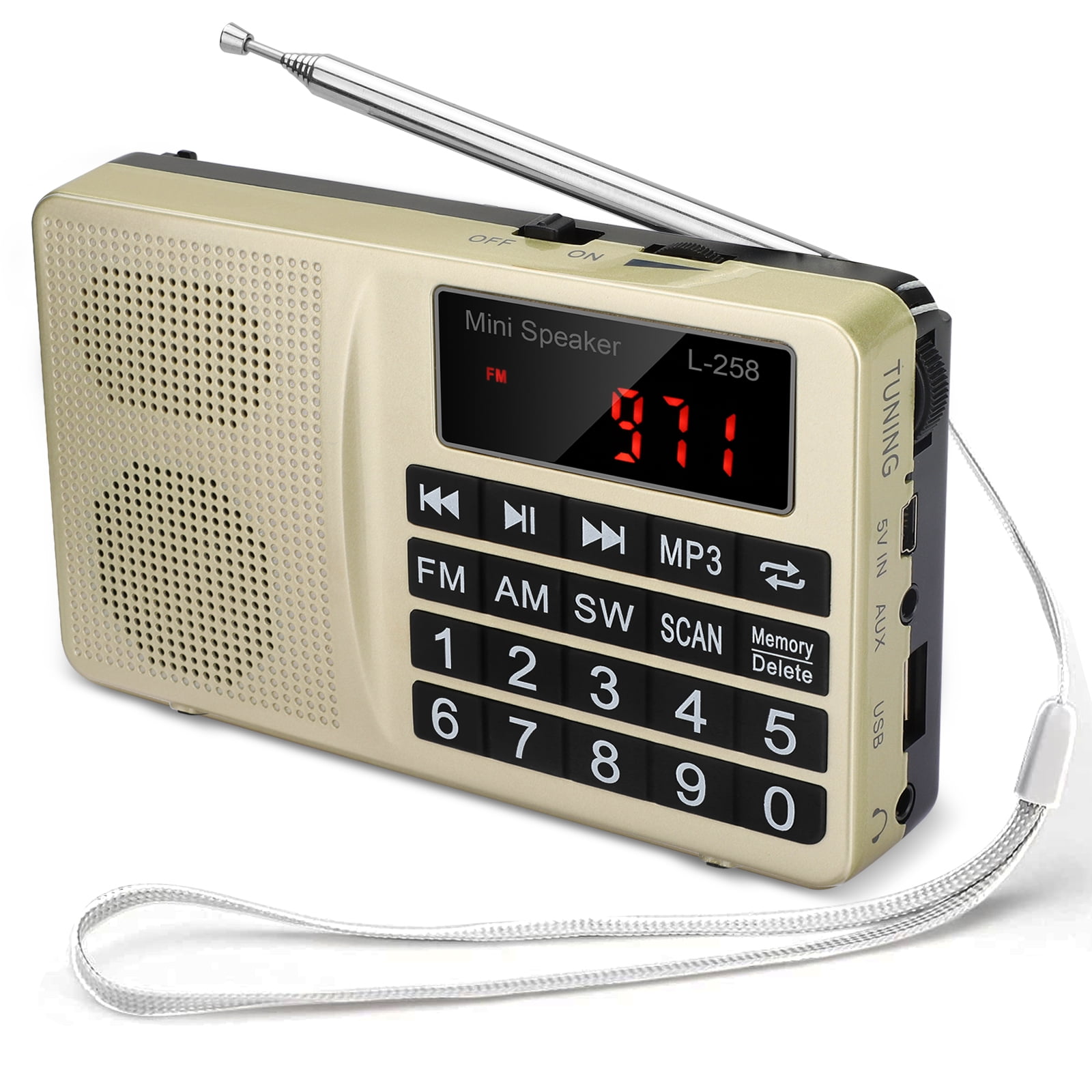 Buy Portable AM FM Radio with Great Reception, Battery Operated Radio