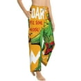 thumbnail image 2 of Bingfone Pajamas For Women,Cool Dinosaur Playing Guitar Pajama Pants With Pockets-Small, 2 of 9