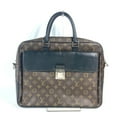 thumbnail image 1 of Pre-Owned LOUIS VUITTON M56719 Monogram Macassar Soft Briefcase Bag Handbag Document... (Good), 1 of 18