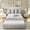 Gray, variant on Upholstered Bed Frame Queen Size Modern Minimalist, Segmented Plump Headboard with Shiny Velvet Fabric and Sturdy Leg Support for Bedroom, Beige