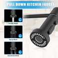 thumbnail image 5 of Kitchen Faucet, Brushed Nickel Spring Sink Faucets, Kitchen Spring Sink Faucets with Pull Down Sprayer, Single Handle Pull Out Spring Sink Faucet for 1 Hole Or 3 Holes, 5 of 7