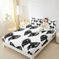thumbnail image 4 of Manfei Black Bow-tie Bed Sheets Set King Size, Kawaii Cartoon Bedding King Size, Dreamy Princess King Sheet Sets, Super Cozy Bedroom Decoration, 4pcs, 4 of 7