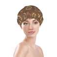 thumbnail image 2 of Cute French Bulldog Brown Shower Cap, Reusable Bath Hair Hat for all Hair Lengths Hair Cover with Elastic Band Double Waterproof Layers Bathing Hat, 2 of 5