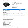 thumbnail image 2 of Automatic Transmission Pan - Compatible with 1999 - 2003 RX300 3.0L V6 2000 2001 2002, 2 of 2