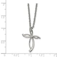 thumbnail image 4 of Stainless Steel Polished Cross Necklace Chain 18" - with Secure Lobster Lock Clasp, 4 of 4