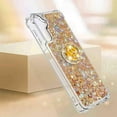 thumbnail image 6 of Glitter Clear Sparkly Bling Case for Samsung Galaxy A14 5G for Women Girls, Flowing Liquid Quicksand Cover with Diamond Ring Holder Case for Samsung Galaxy A14 4G/5G  Gold, 6 of 14