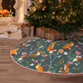 thumbnail image 5 of Xecao Wolf Fox In Flower Forest Pattern Christmas Tree Skirt Holiday Part Decorations for Christmas Tree, Farmhouse Christmas Decor Xmas Holiday Home Party Decorations-30", 5 of 6