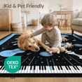thumbnail image 4 of ODIKA Music Guitar Cd Note Disc Centerpiece Piano Border Shape Motifs Non-Slip Flatwoven for Living Room, Under Sectional, Family, 4 of 7