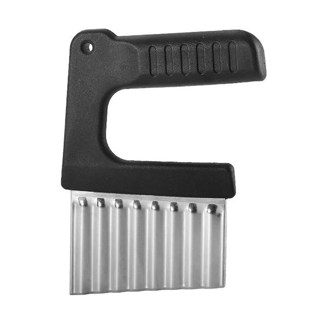 Cortador de papas fritas Cuchillo ondulado, Cuchillo de acero inoxidable Cortador de papas fritas Verduras francesas, Aparatos de cocina