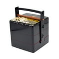 thumbnail image 3 of Almuerzo Bento Box Contenedor de alimentos Estilos japoneses Bocadillo de gran capacidad Sirviendo la caja de almuerzo de picnic de Sqaure Apretable, 3 of 7