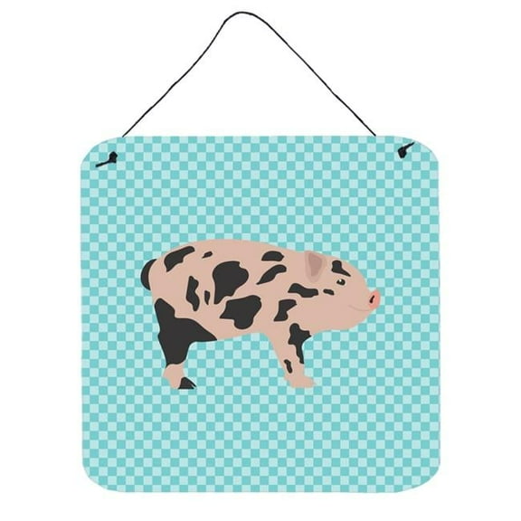 Mini Miniature Pig Green Wall or Door Hanging Prints - 12 x 16 in.