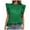 Green, variant on Sleeveless Tops for Women Solid Color Pleated Shoulder Flounce Round Neck Sleeveless Blouses