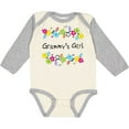 thumbnail image 3 of Inktastic Grammys Girl Bright Flowers Girls Long Sleeve Baby Bodysuit, 3 of 5