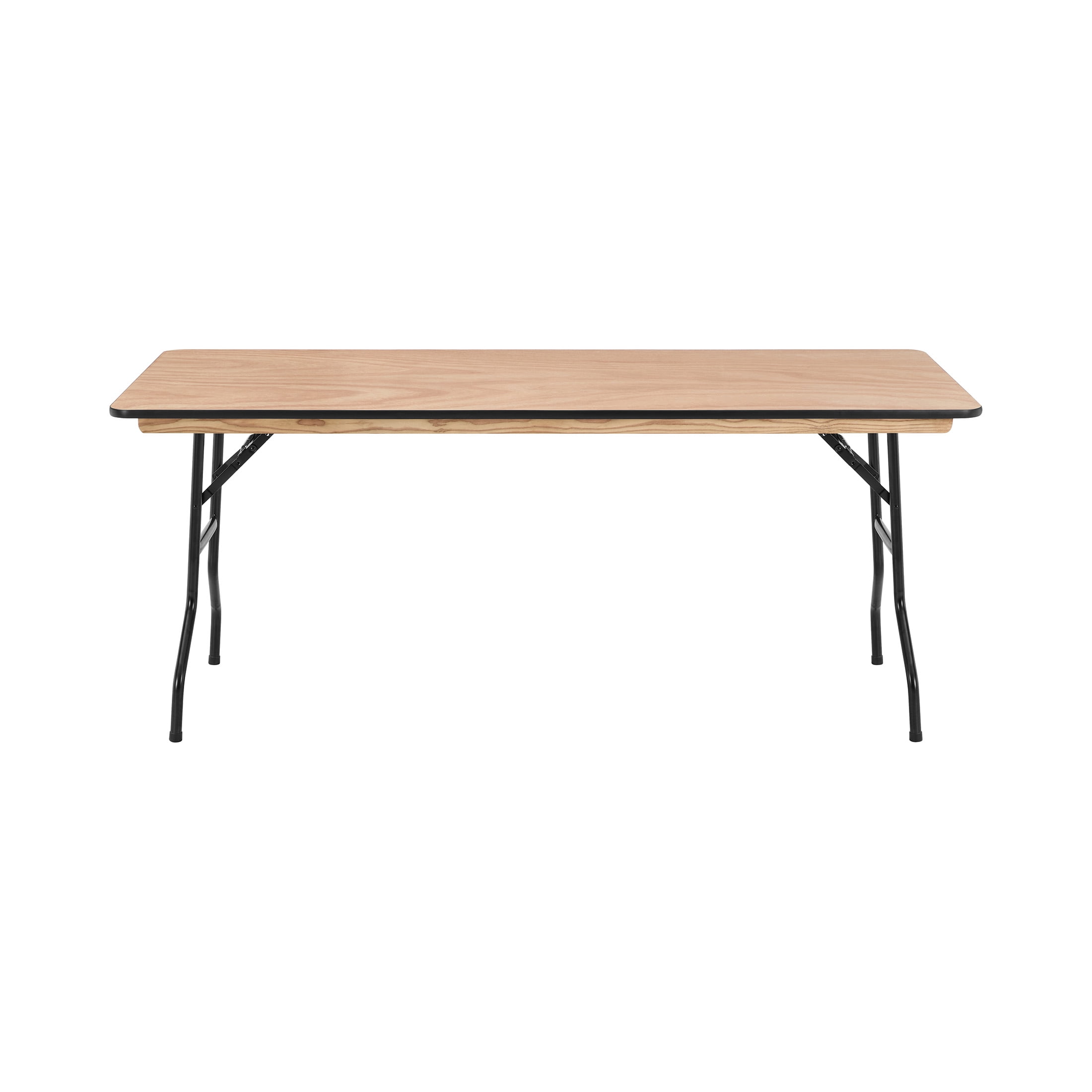 Mainstays 8' Wood Banquet Fixed Table Top Folding Legs Table, Natural