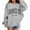 Grey, variant on SonxaHe Toddler Girl's Sweatshirt Long Sleeve Letter Prints Loose Comfy Fall Winter Drop Shoulder Sweatshirt Black,Sized 3-4