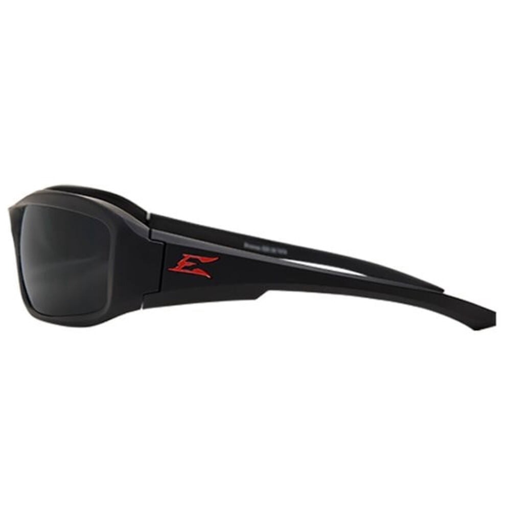 Edge Eyewear Brazeau Torque Polarized Safety Glasses Smoke Lens Black Frame 1 pc.