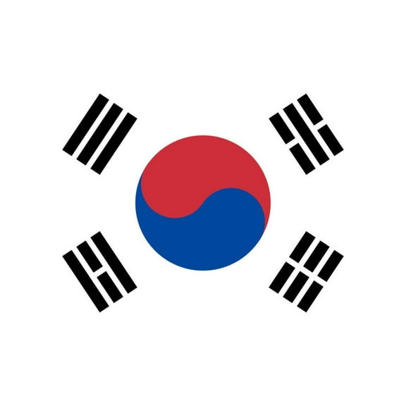 South Korea Flag Decal Sticker - 6 inches wide