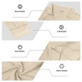 thumbnail image 6 of IYTR Men's Long Sleeve Shirts Solid Color Comfy Pullover Lapel Collar Casual Loose Fit V-Neck Shirts Basic Tops (Beige,XL), 6 of 8