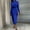 Dark Blue, variant on asdoklhq Corduroy Dress Women Clothing Fashion Temperament Waist Closing foreign Solid Color Long Sleeve Round Neck Dress Black 3X