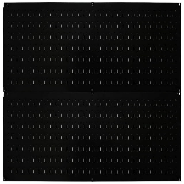 Wall Control 32" x 16" Horizontal Pegboard Garage Organizer, Black (2 Pack)