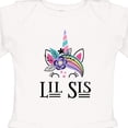 thumbnail image 4 of Inktastic Little Sister Unicorn Lil Sis Girls Long Sleeve Baby Bodysuit, 4 of 5