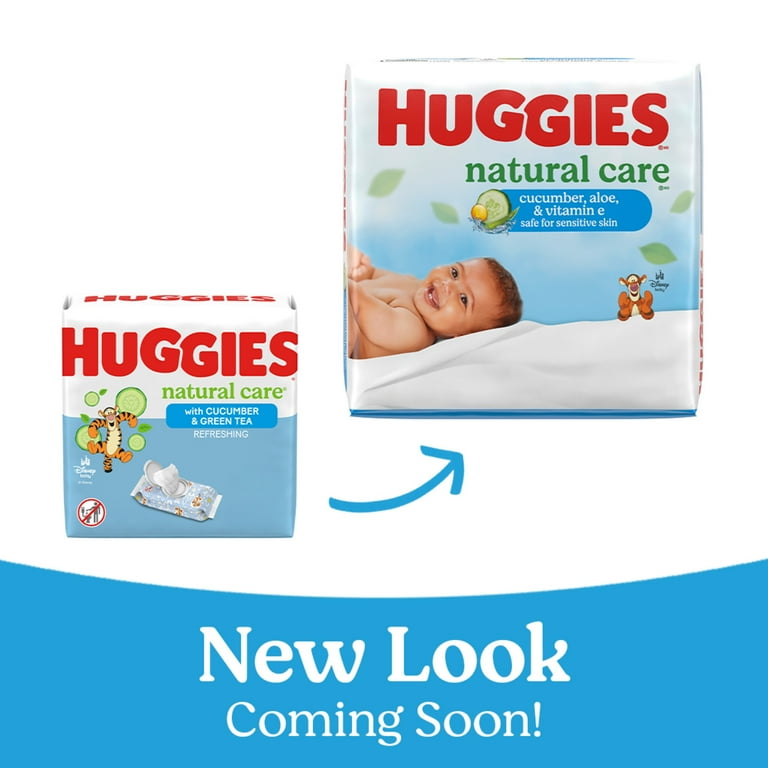 HUGGIES ベビーワイプ Huggies Natural Care Cucumber, Aloe and Vitamin E Baby Wipes