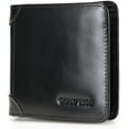 thumbnail image 1 of Cartera de Cuero Trifold para Hombre con Bloqueo RFID y 2 Ventanas para Identificación, 2 Compartimentos para Efectivo, 6-8 Ranuras para Tarjetas, 2-3 Ranuras Interiores, Cartera de Gran Capacidad, 1 of 6